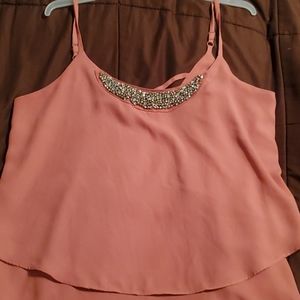 Studio Y dark peach tank blouse